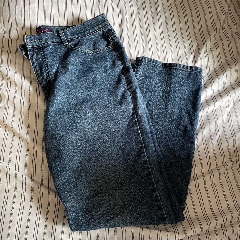 Women’s Gloria Vanderbilt ‘Alana’ Straight Leg Jeans - Dark Blue Jean - Plus